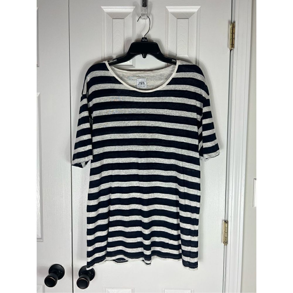 Zara Linen Womens Blouse Size L
